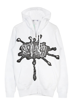 Comme Des Garçons Shirt printed zip hoodie - White