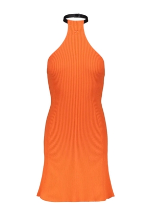 Courrèges halterneck rib-knit dress - Orange