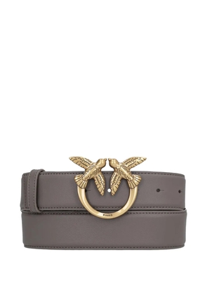 PINKO Love Birds leather belt - Grey