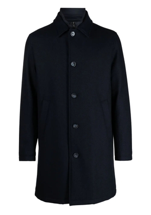 Herno single-breasted layered coat - Blue