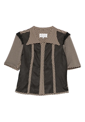 Maison Margiela checked panelled shirt - Black