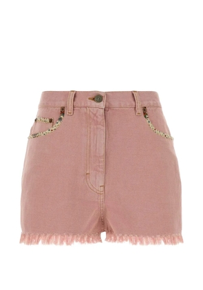 Valentino Garavani pink denim shorts