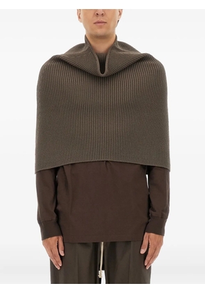Rick Owens ribbed scarf - Grey