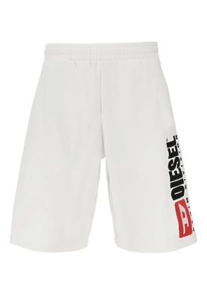 Diesel logo-detail shorts - White