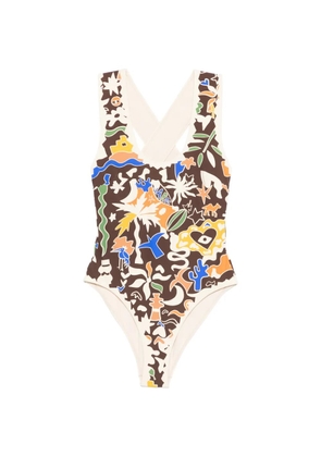 ALEMAIS Maroc criss-cross swimsuit - Brown