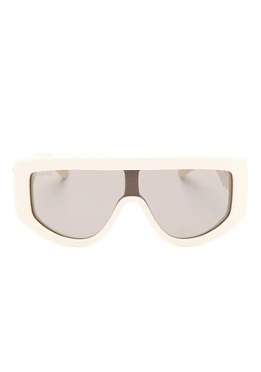 Gucci Eyewear oversized-frame lgo sunglasses - Neutrals