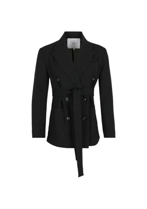 Setchu belted double-breasted blazer - Black