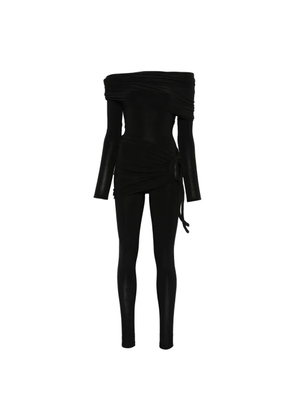 Atu Body Couture off-shoulder ring jumpsuit - Black