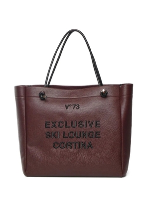 V°73 Cortina embroidered-lettering tote bag - Purple