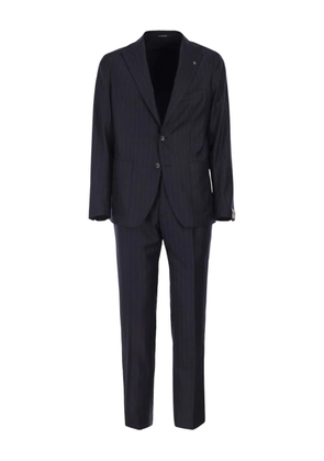 Tagliatore peak-lapels pinstripe suit - Blue