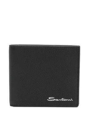 Santoni logo-print wallet - Black