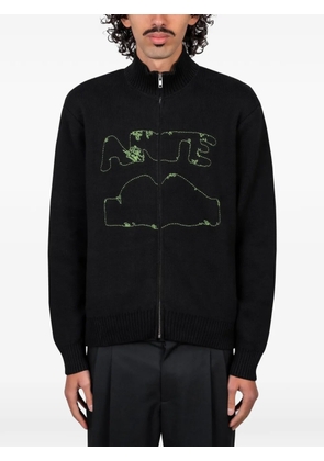 Arte Antwerp logo-embroidered cardigan - Black