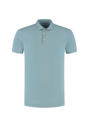 Fedeli short-sleeve polo shirt - Blue