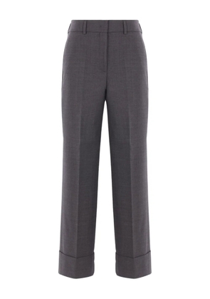 Incotex cuffed wool trousers - Grey