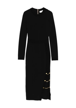 Elisabetta Franchi chain-embellished ribbed dress - Black