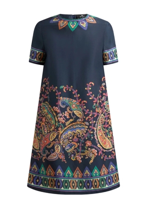ETRO paisley-print tunic dress - Blue