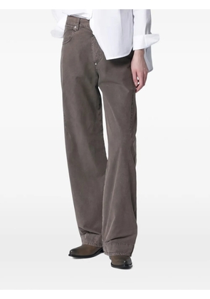 6397 high-waisted wide-leg trousers - Brown