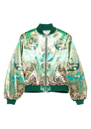 ALEMAIS Clemenza paisley zip jacket - Green