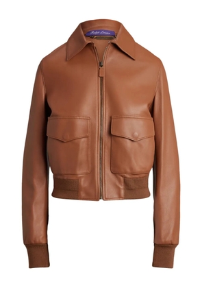 Ralph Lauren Collection Sullivan leather bomber backet - Brown
