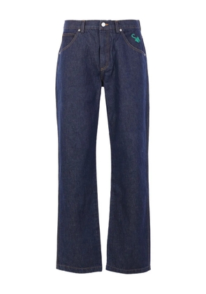 Cherry World embroidered jeans - Blue