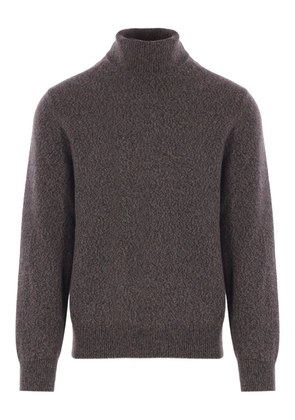 Agnona ribbed high-neck cashmere sweater - Brown
