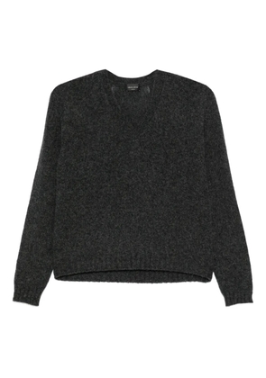 Roberto Collina V-neck boxy sweater - Grey