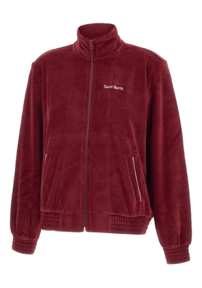 MC2 Saint Barth Miriam Chenille logo-embroidered zip-up sweater