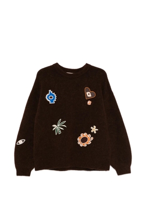 ALEMAIS Maroc-embroidered sweater - Brown