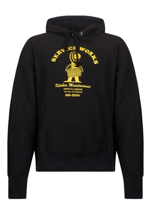 Service Works Maintainence graphic-print hoodie - Black