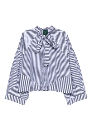 Jejia striped bow-detail shirt - Blue