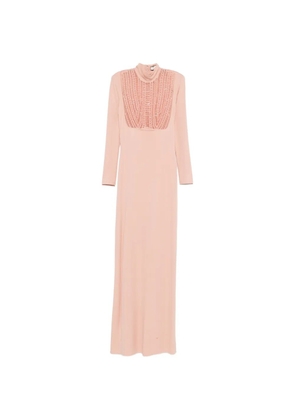 Elisabetta Franchi beaded long-sleeve maxi dress - Pink