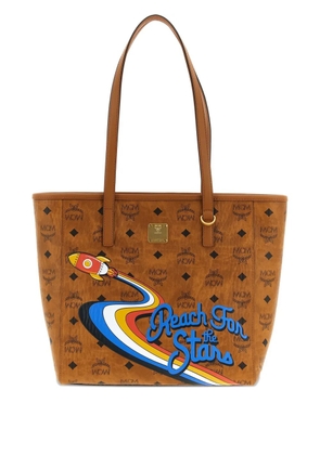 MCM small Toni Visetos-monogram canvas tote bag - Brown