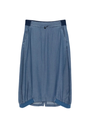 european culture side-pocket midi skirt - Blue