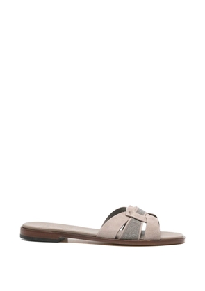 Doucal's knotted suede sandals - Neutrals