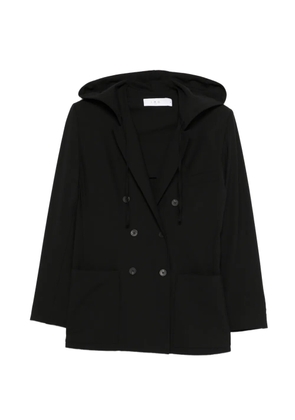 IRO hooded double-breasted coat - Black