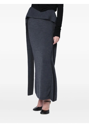 ENTIRE STUDIOS ribbed-knit long skirt - Grey