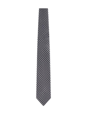 TOM FORD patterned-jacquard tie - Grey