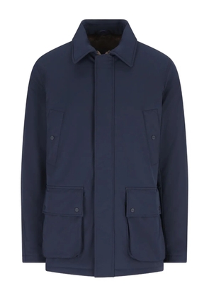 Herno flap-pocket padded jacket - Blue