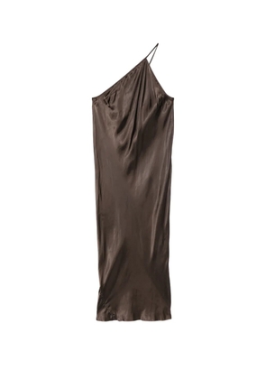 Rick Owens one-shoulder midi dress - Brown