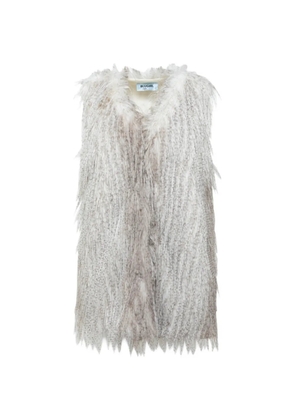Blugirl V-neck faux-fur gilet - Neutrals
