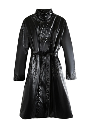 SAPIO ripstop belted coat - Black