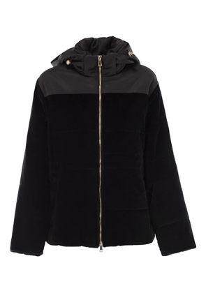 Fabiana Filippi hooded velvet jacket - Black