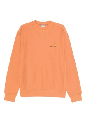 Carhartt WIP logo-embroidered crew neck sweatshirt - Orange