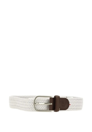 LA BOUCLE Lisbon woven-design belt - White