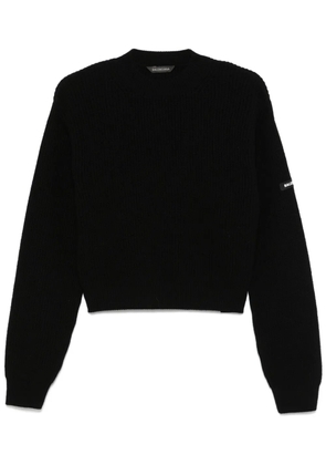 Balenciaga patch cropped sweater - Black