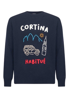 MC2 Saint Barth graphic-print long-sleeve sweater - Blue