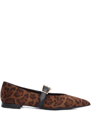 Sergio Levantesi Venere56 leopard-print ballet flats - Brown