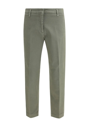 Cruna Daizy flat-front barrel trousers - Green