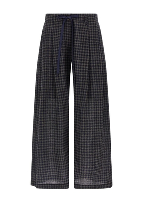 Jejia Antoine vichy-pattern drawstring trousers - Blue