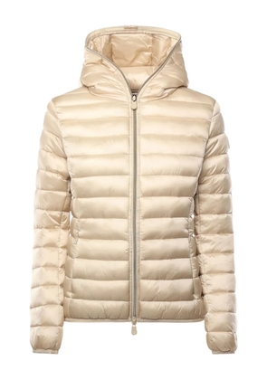 Save The Duck hooded zip-up coat - Neutrals